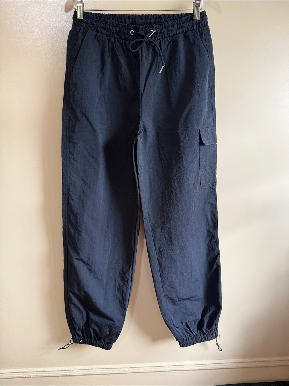 Women's Black Drawstring Cargo Jumpsuit